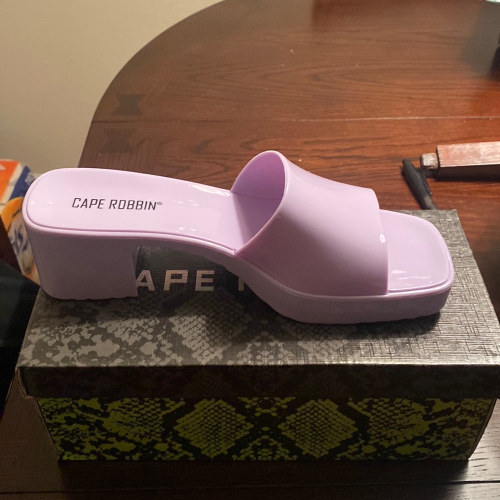 Purple sandals
